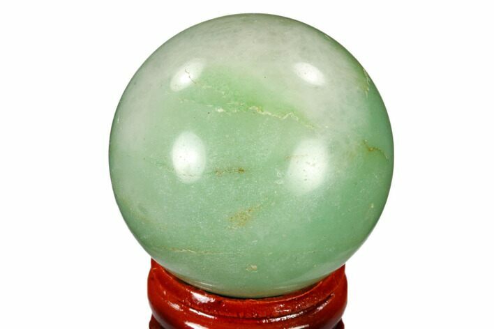 1.6" Polished Green Aventurine Sphere - China